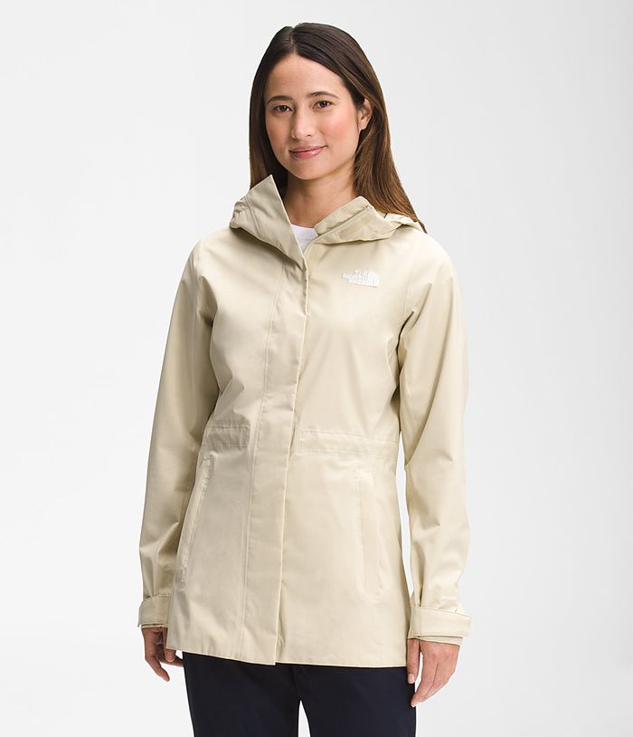 The North Face Rain Jacket City Breeze Beige - Womens - Thailand FRVJN-6578